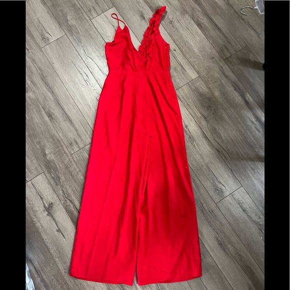 NWT. KeepSake Red Jumpsuit. - Picture 3 of 4